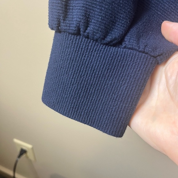 Lincoln Outfitters Men’s Navy Half-Zip Mock Neck Pullover Sweatshirt Size Small - Picture 5 of 7